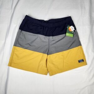 LL Bean Supplex Sport Shorts Mens XL Striped Lined Swim Trunks Camp Outdoors New